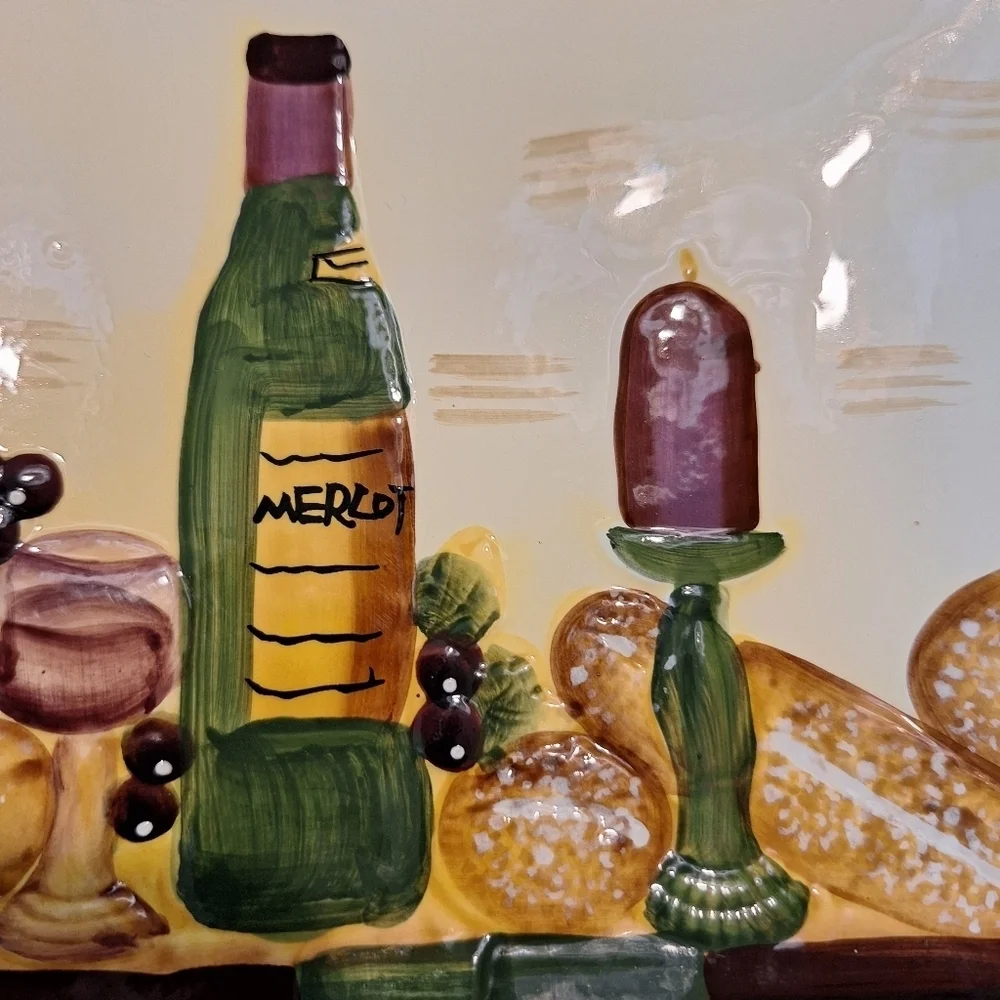 Wine Cheese Dish & Cheese Knife